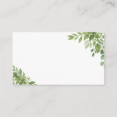 セージ緑の緑が愛のQRをキャプチャ結婚 エンクロージャーカード (裏面)