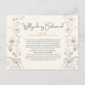 セージ緑の花嫁の提案カード ポストカード (正面)