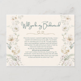 セージ緑の花嫁の提案カード ポストカード
