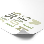 セージ緑の虹イエスは私のポスターを愛している ポスター (角)