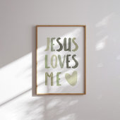 セージ緑の虹イエスは私のポスターを愛している ポスター