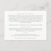 セージ緑の蝶結婚の詳細 エンクロージャーカード (裏面)