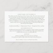 セージ緑の蝶結婚の詳細 エンクロージャーカード (裏面)