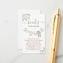 セージ緑の赤ちゃんシャワーブックベビー