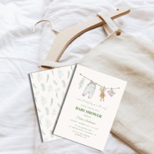 セージ緑の赤ちゃんシャワーBoho男の子服