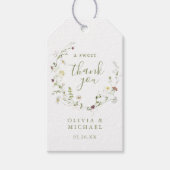 セージ緑の野素朴花ボホ感謝していが好み ギフトタグ (正面)