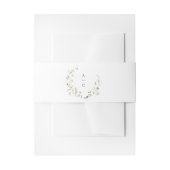 セージ緑の野素朴花ボホ結婚のモノグラム 招待状ベリーバンド (正面例)