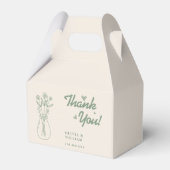 セージ緑の野結婚花ありがとう フェイバーボックス (裏面サイド)