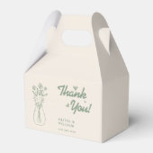 セージ緑の野結婚花ありがとう フェイバーボックス (正面サイド)