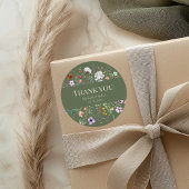 セージ緑の野草野結婚牧草地 ラウンドシール