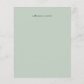 セージ緑の金ゴールド滴下グリッター結婚のスクリプト (裏面)