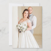 セージ緑の金ゴールド緑のユーカリ結婚ス写真 招待状 (正面)