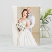 セージ緑の金ゴールド緑のユーカリ結婚ス写真 招待状 (スタンド正面)