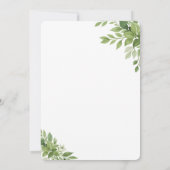 セージ緑の順序のイベントエレガントな結婚式プログラム 招待状 (裏面)