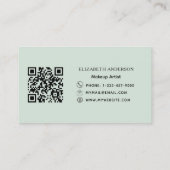 セージ緑のqrコード 名刺 (裏面)