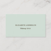 セージ緑のqrコード 名刺 (正面)