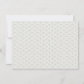 セージ緑アイリッシュケルト白鳥ラブノットファミリー名 ノートカード (裏面)