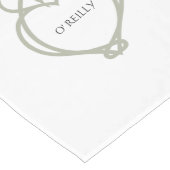 セージ緑アイリッシュケルト白鳥ラブノットファミリー名 ロングテーブルランナー (コーナー)