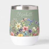 セージ緑カラフルの花の名前 (背面)