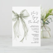 セージ緑コケット弓水カラーブライダルシャワー 招待状 (スタンド正面)