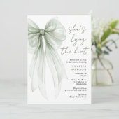 セージ緑コケット弓水カラーブライダルシャワー 招待状 (スタンド正面)