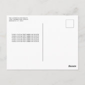 セージ緑シルバードレスキンセアニラ日付を保存 ポストカード (裏面)