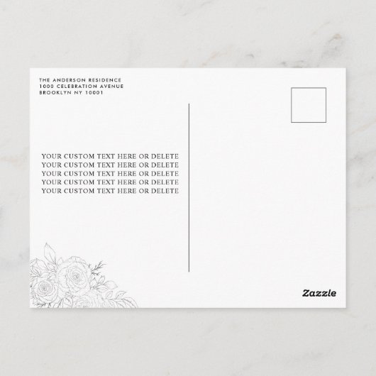 セージ緑シルバードレスミクインスキンセアニラ ポストカード (裏面)