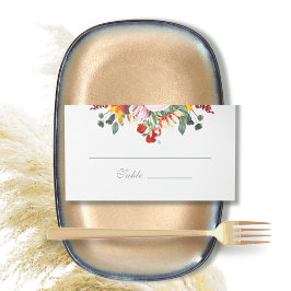 セージ緑ダークレッド黄金ひまわり水色 プレイスカード