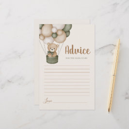 セージ緑テディベアアドバイスママのためにカードになる