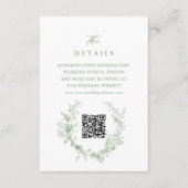 セージ緑トワフランスのイルフローラ結婚QRの詳細 エンクロージャーカード (正面)