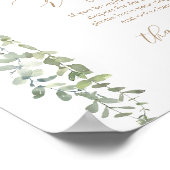 セージ緑バルーンベビーシャワーおむつラッフル ポスター (角)