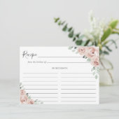 セージ緑ピンクフローラダスティバラレシピカード (スタンド正面)