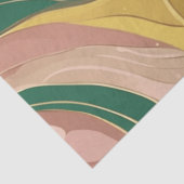 セージ緑ピンク抽象芸術包装紙3枚 薄葉紙 (詳細)