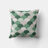 セージ緑ホタテガイの陰影パターン クッション (裏面)