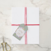 セージ緑ボホサボサボサボサボオ赤ちゃんシャワー ギフトタグ (より糸付き)