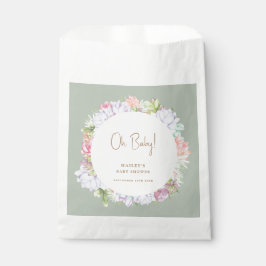 セージ緑ボホサボサボサボサボオ赤ちゃんシャワー フェイバーバッグ