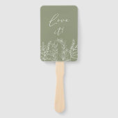 セージ緑ボホフラワードレスにYesを言う ハンドファン (正面)