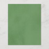 セージ緑ミニマリストベビーシャワーアドバイスカード (裏面)
