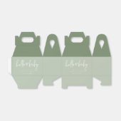 セージ緑ミニマリストモダンボホベイビーシャワー フェイバーボックス (折り畳みなし)