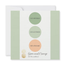 セージ緑ミュートされたカラーパレットカード