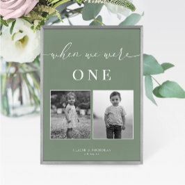 セージ緑モダンエレガントな結婚年齢テーブル番号 テーブルナンバー