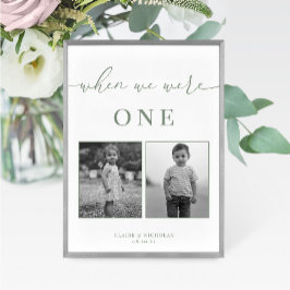 セージ緑モダンエレガントな結婚年齢テーブル番号 テーブルナンバー