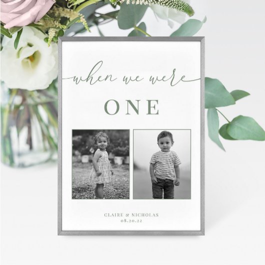 セージ緑モダンエレガントな結婚年齢テーブル番号 テーブルナンバー