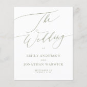 セージ緑モダン白結婚書 (正面)