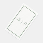 セージ緑モノグラムイニシャル結婚文字2025 (コーナー)