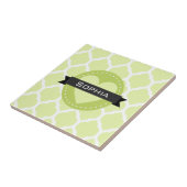 セージ緑モロッコ格子パターン タイル (側面)