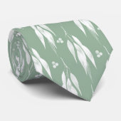 セージ緑ユーカリ植物性ネクタイ ネクタイ (ロール)