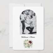 セージ緑ユーカリ緑の写真結婚の 招待状 (裏面)