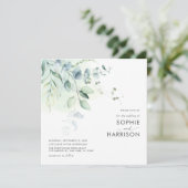 セージ緑ユーカリ緑結婚広場 招待状 (スタンド正面)
