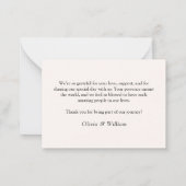 セージ緑ユーカリ緑離れ草園 ノートカード (裏面)